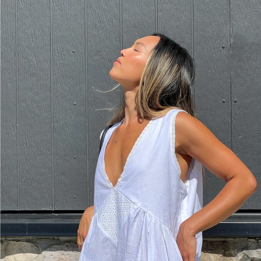 Laneway White Sleeveless Maxi Dress